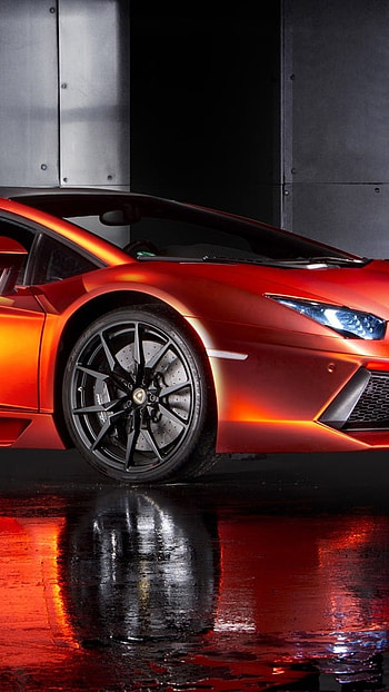 Lamborghini Car, Lamborghini, Aventador Orange HD phone wallpaper