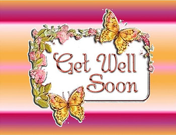 Get Well Soon, butterflies, stripes, flowers HD wallpaper