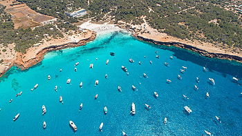 Formentera day trip, Scooter tour, Spanish island, Mediterranean charm HD wallpaper