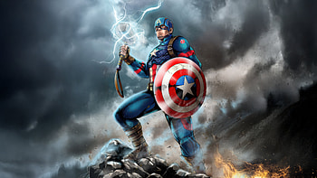 Captain America Strikes Back, captain-america, superheroes, artwork, art, digital-art, artstation HD wallpaper