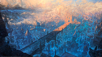 Dreamy Bridge Town Cityscape Artwork , dreamy, artist, artwork, bridge, digital-art, artwork, town HD wallpaper