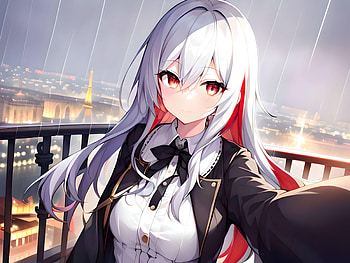 Girl in Paris, Paris, AI Art, Anime, girl, anime girl HD wallpaper