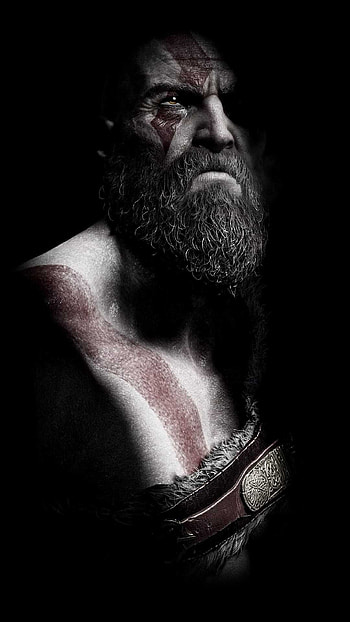Kratos, God of War, Majestic character portrayal, Mighty warrior HD phone wallpaper