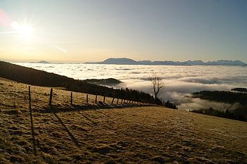 Nature, Clouds, Height, Fence, Descent, Hedge HD wallpaper
