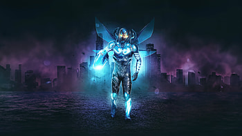 Unleash The Scarab Of Blue Beetle, blue-beetle, 2023-movies, movies, superheroes, artwork, digital-art HD wallpaper