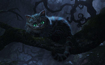 Cheshire Cat , Quirky character, Enigmatic smile, Whimsical charm HD wallpaper