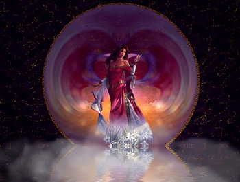 pythias, fantasy, ball, colours, girl, woman HD wallpaper