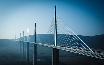 Cities, Rivers, Fog, Bridge, Construction HD wallpaper