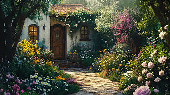 Enchanting Cottagecore: A Ultra Escape, cottage, cottagecore, garden, flower, nature HD wallpaper