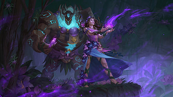Hera, girl, anna christenson, purple, fantasy, smite HD wallpaper