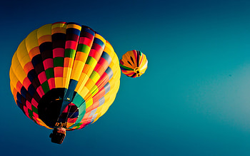 Assorted color balloons, Vibrant hues, Floating festival, Spectacular sight HD wallpaper