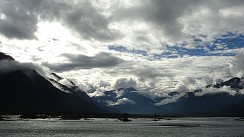 Nature, Water, Sky, Mountains, Clouds, Heavy HD wallpaper