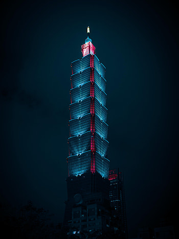 Night, Skyscraper, Building, Dark, Illumination, Backlight HD phone wallpaper