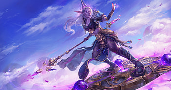 Mage, blue, pink, fantasy, girl, luminos, astri lohne HD wallpaper