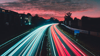 Highway Night traffic HD wallpaper
