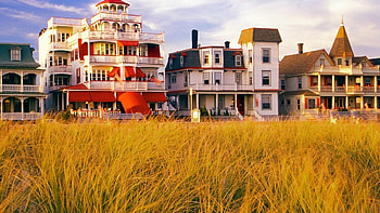 wonderful old house in cape may new jersey, grass, old, houses, large HD wallpaper