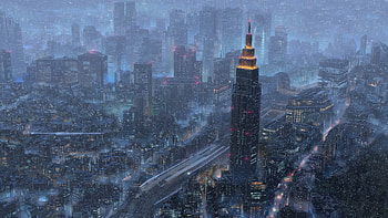 Makoto Shinkai Kimi No Na Wacityscape , cityscape, artist, artwork, digital-art, tower, future, cyberpunk HD wallpaper