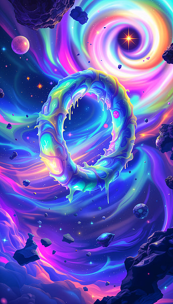 Ringworld Glow: Vibrant Cosmic , space, galaxy, colorful HD phone wallpaper