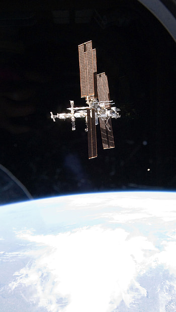 ISS, Night Earth view, Nature's beauty, Serene HD phone wallpaper