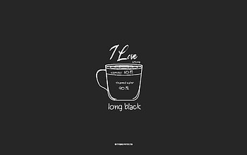 I love Long Black Coffee, , gray background, Long Black Coffee recipe, chalk art, Long Black Coffee, coffee menu, coffee recipes, Long Black Coffee ingredients, Long Black HD wallpaper