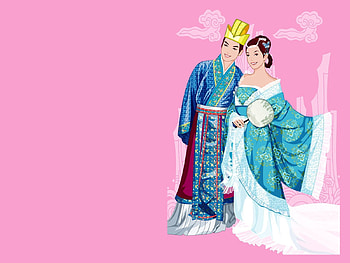 Vector, Couple, Pair, Smile, Tenderness, Happiness, Smiles, Costumes HD wallpaper
