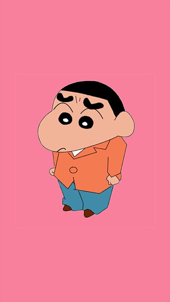 Shinchan For, Pink Background HD phone wallpaper