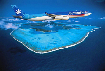 Bora Bora Desert Paradise Island Air Tahiti Airplane Fly, island, blue, sand, tropical, tahiti, beach, reef, holiday, zen, airplane, desert, aeroplane, islands, ocean, sea, coral, escape, luxury, exotic, paradise, lagoon, jet, elope, air, heaven, view, atoll, spa, fly, dream, bora bora HD wallpaper