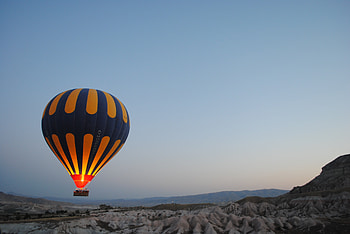 Nature, Hills, Balloon, Evening, Hill HD wallpaper