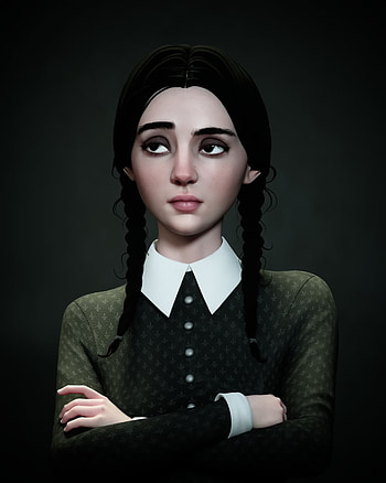 Wednesday Addams, Movies, Artstation Wednesday Addams HD phone wallpaper