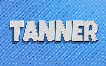 Tanner, blue lines background, with names, Tanner name, male names, Tanner greeting card, line art, with Tanner name HD wallpaper