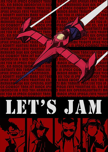 Cowboy Bebop, red, spaceship, line, android, jet, , anime HD phone wallpaper