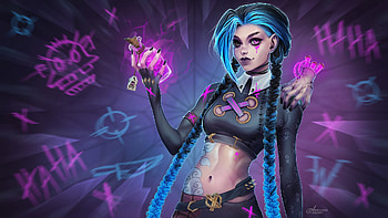 Wednesday x Jinx, Jinx (League Of Legends), Wednesday Addams, TV Show, wednesday HD wallpaper
