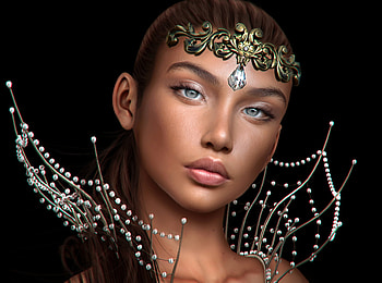 Girl, Decoration, Face, Look HD wallpaper