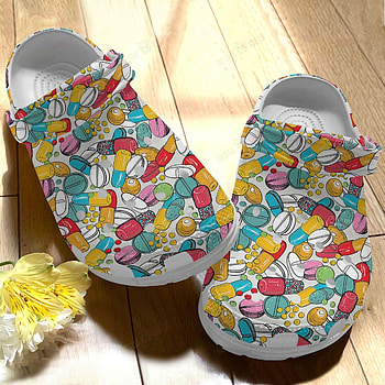 Pharmacy pills background, Colorful clogs, Crocs shoes, Medicinal vibes HD phone wallpaper