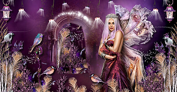 FAIRY, WINGS, DRESS, BIRDS, FEMALE HD wallpaper