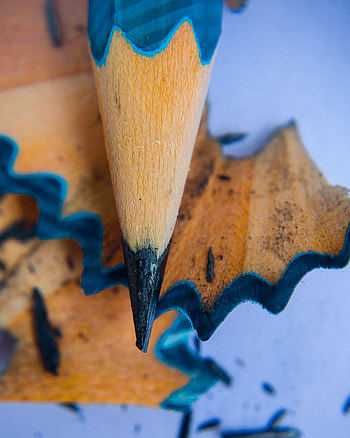 Pencil, art, blue, stationary, black HD phone wallpaper