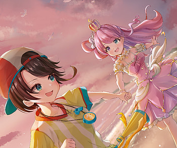 Himemori Luna & Oozora Subaru, hololive, Oozora Subaru, Himemori Luna, Anime, Virtual Youtuber HD wallpaper