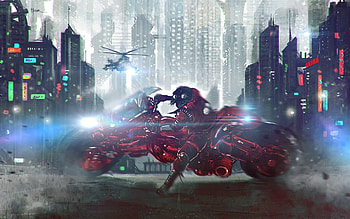 Anime, Motorcycles HD wallpaper