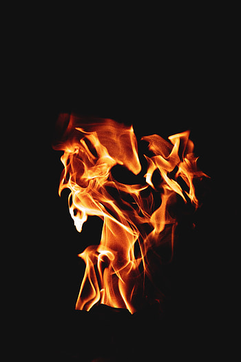Fire, flame, minimal HD phone wallpaper