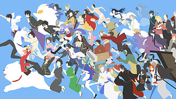 Gintama, Minimalist , Aesthetic background, Anime HD wallpaper