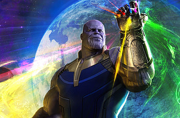 Infinity Gauntlet, Avengers battle, Universe-altering power, Epic showdown HD wallpaper