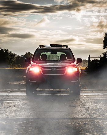 Smoke, Subaru, Cars, Shine, Light, Car, Suv HD phone wallpaper