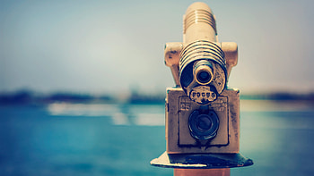 Vintage Telescope Ocean View, man made, telescope HD wallpaper