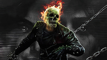 Ghost Rider X Wanda Vision, ghost-rider, scarlet-witch, superheroes, artist, artwork, digital-art HD wallpaper