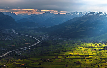 Landscape, Fields, Mountains HD wallpaper