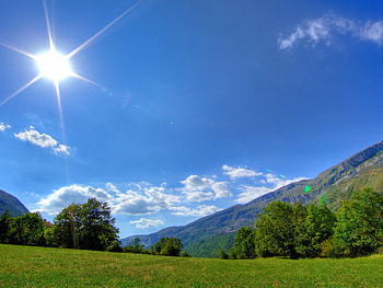 Landscape, Sky, Mountains, Clouds HD wallpaper