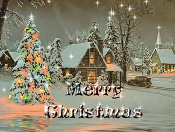 Holiday night, winter, holiday, snow, christmas, santa, tree HD wallpaper