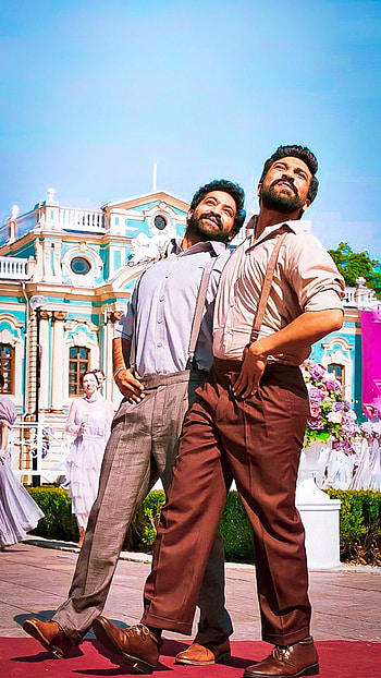 RRR, ntr, ramcharan, rajamouli HD phone wallpaper