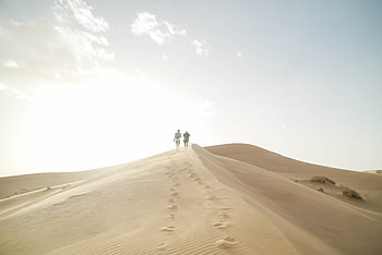 People, Sand, Desert, Miscellanea, Miscellaneous, Hills, Stroll HD wallpaper