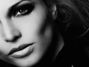 YOUR EYES, eyes, face, woman, black and white HD wallpaper